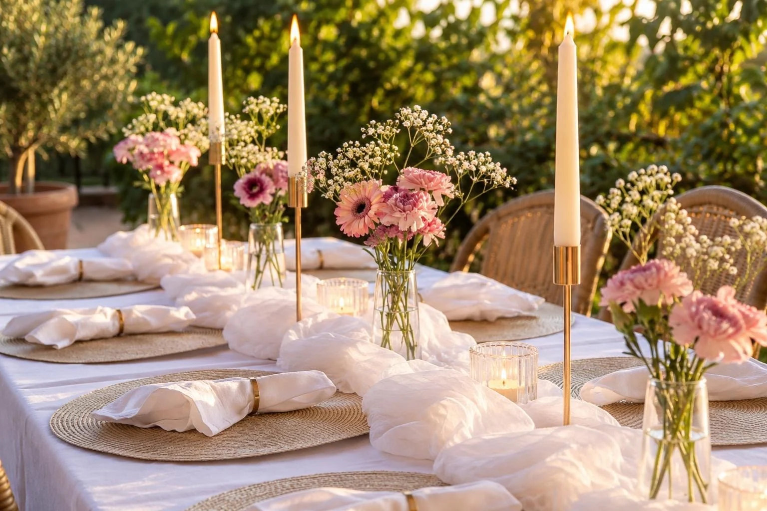 Festlich gedeckter Hochzeitstisch von Jenny's Tischzauber